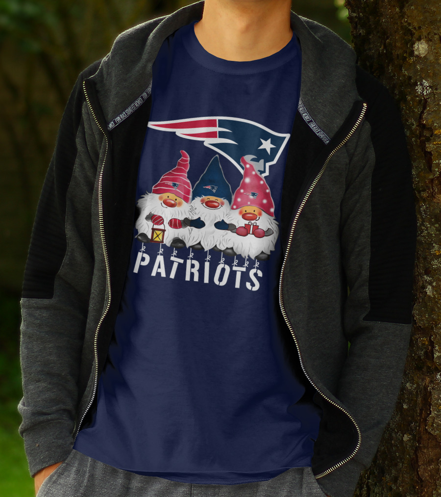 New England Patriots Merry Christmas Happy Holidays Gnomes NFL T-Shirt