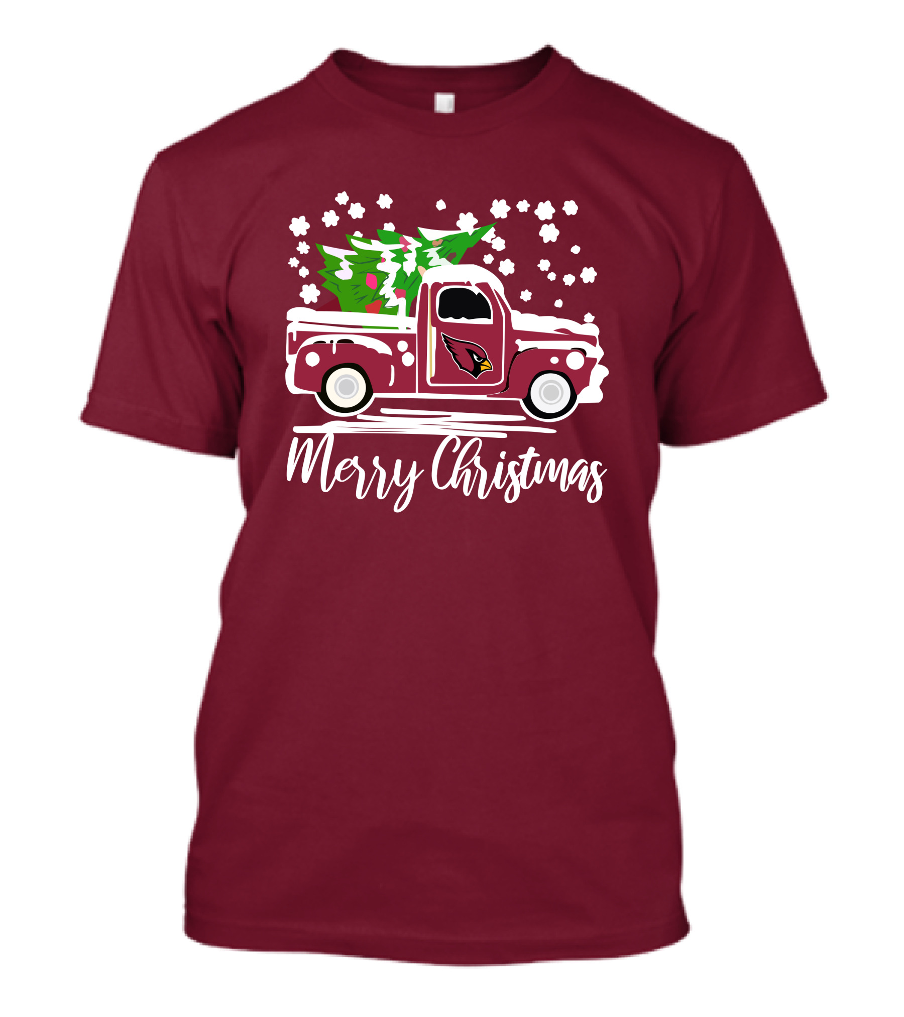 Arizona Cardinals Vintage Truck Merry Christmas T-Shirt