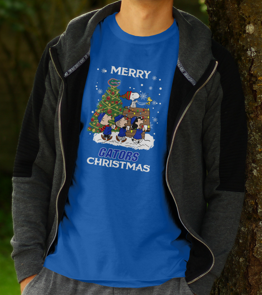 Merry Christmas Florida Gators Peanuts Christmas Tree T-Shirt