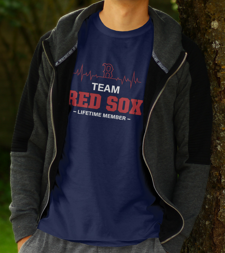 Team Red Sox Lifetime Member עם הדופק Red B T-Shirt