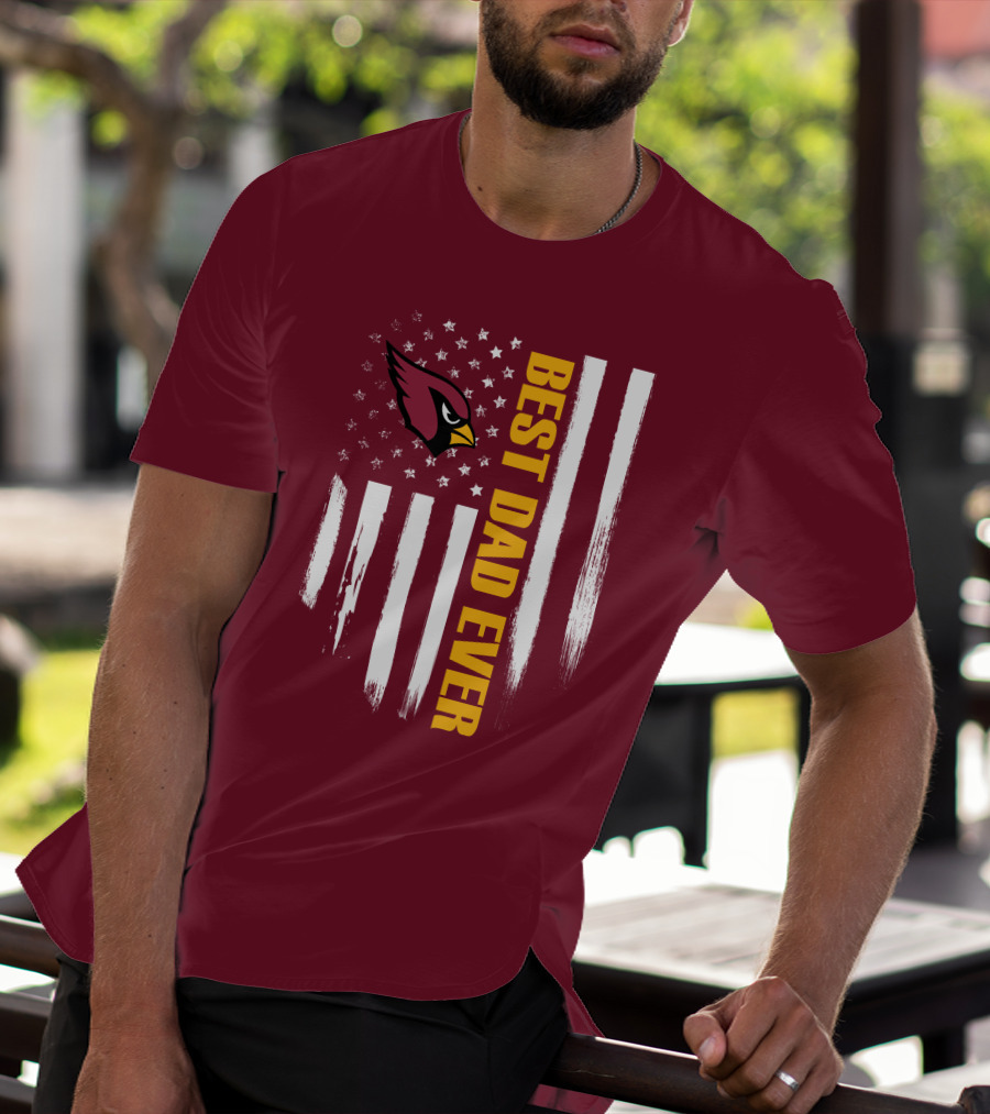 Arizona Cardinals Flag Best Dad Ever T-Shirt