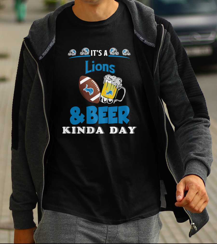 Detroit Lions Football And Beer Celebration Day T-Shirt