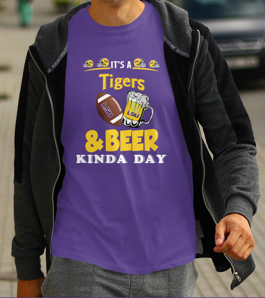 LSU Tigers Football And Beer Celebration Day T-Shirt