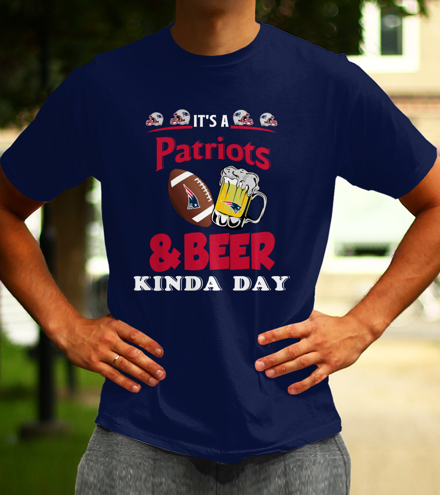 New England Patriots Football And Beer Celebration Day T-Shirt