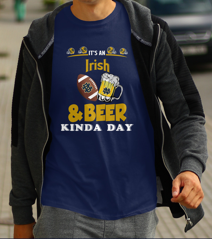 It's An Irish And Beer Kinda Day With Football Helmets And Mug T-Shirt