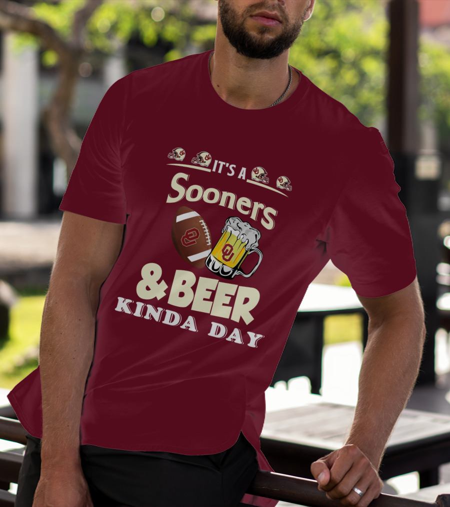 Oklahoma Sooners Football And Beer Kinda Day T-Shirt