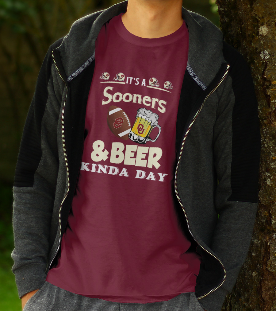 Oklahoma Sooners Football And Beer Kinda Day T-Shirt
