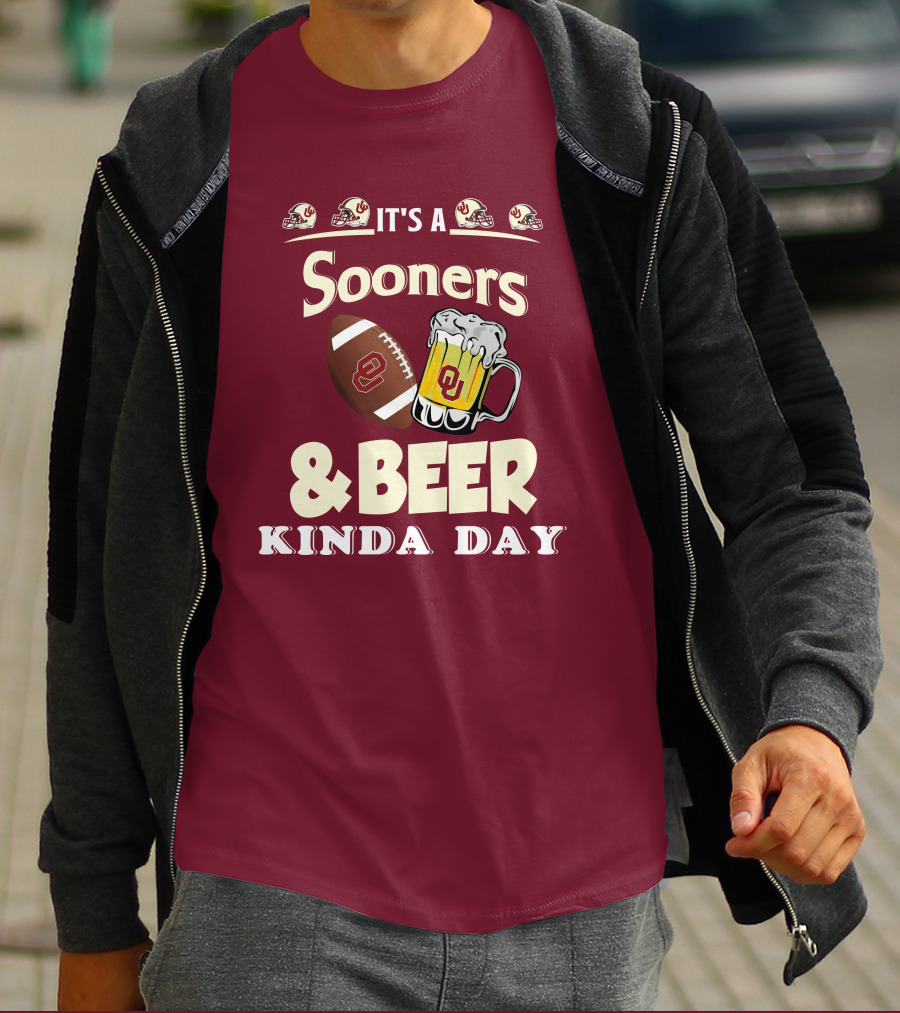 Oklahoma Sooners Football And Beer Kinda Day T-Shirt