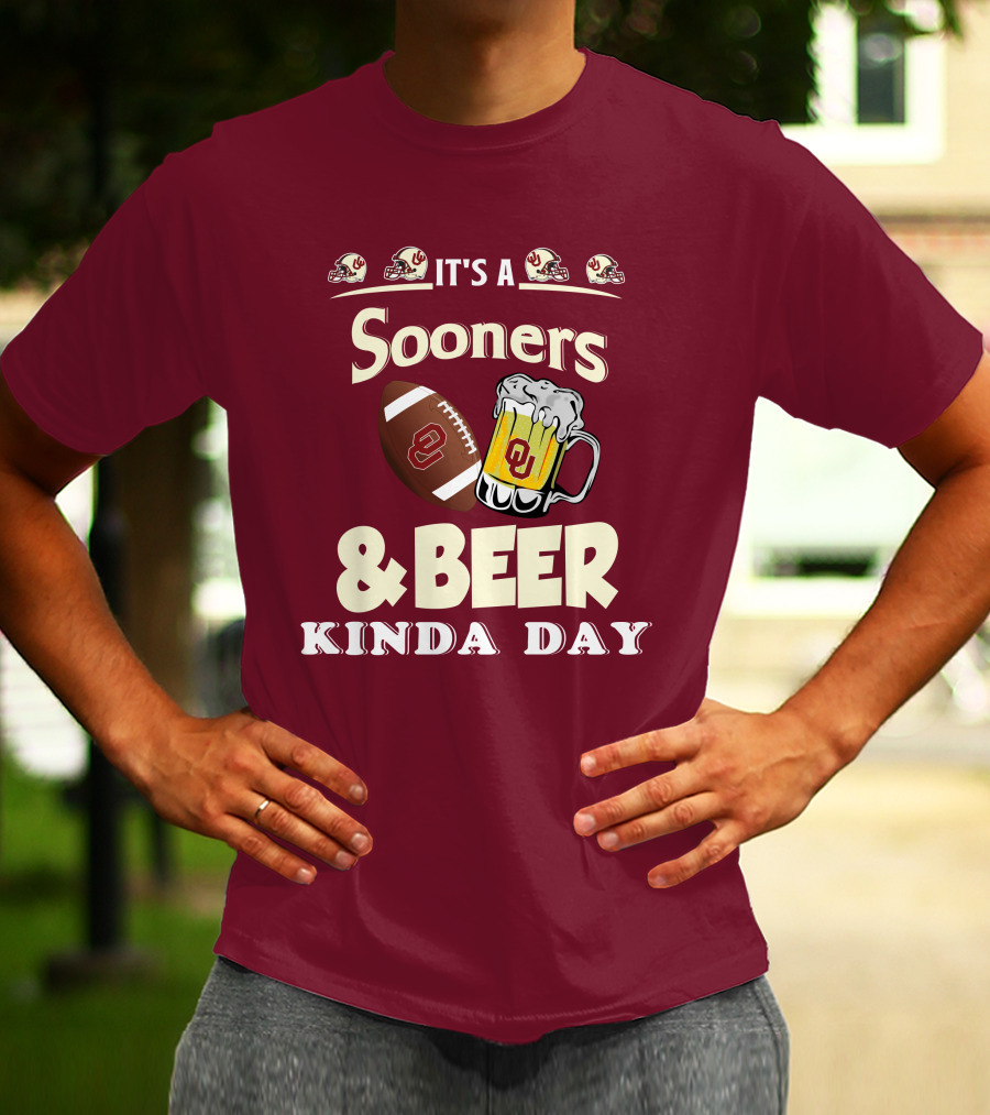 Oklahoma Sooners Football And Beer Kinda Day T-Shirt