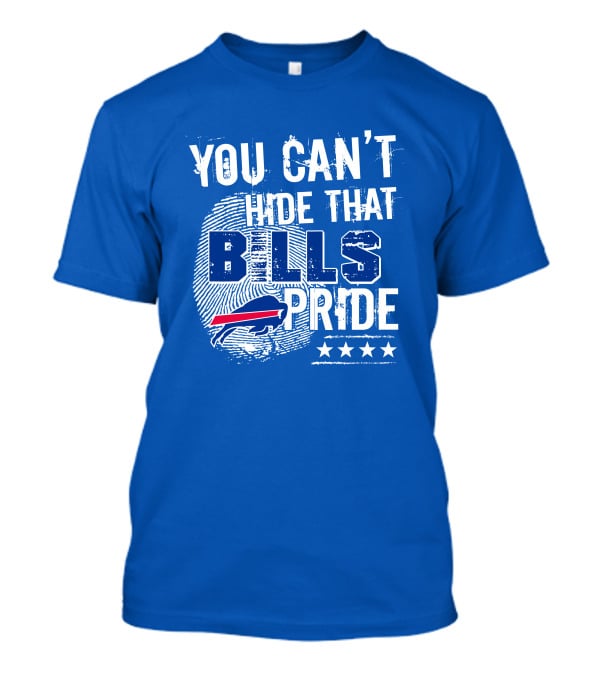 You Can't Hide That Bills Pride Buffalo Bills Logo Fingerprint Stars T-Shirt