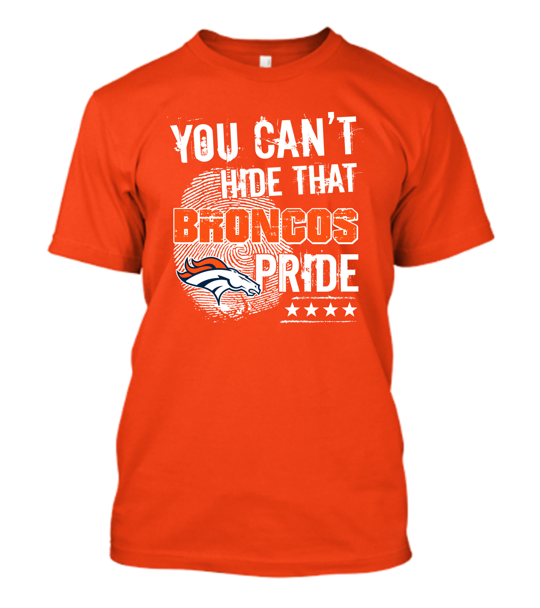 You Can't Hide That Broncos Pride Denver Broncos Logo Stars T-Shirt