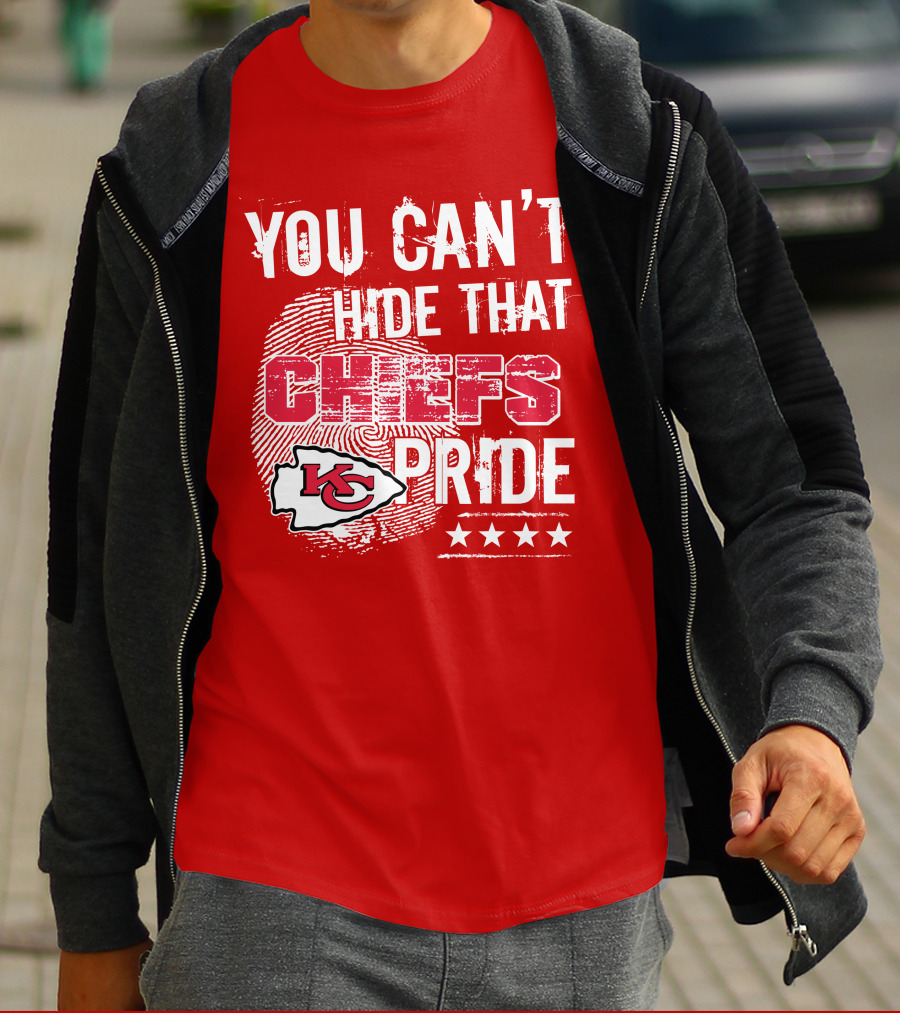 You Can't Hide That Kansas City Chiefs Pride Kc Football Four Stars T-Shirt