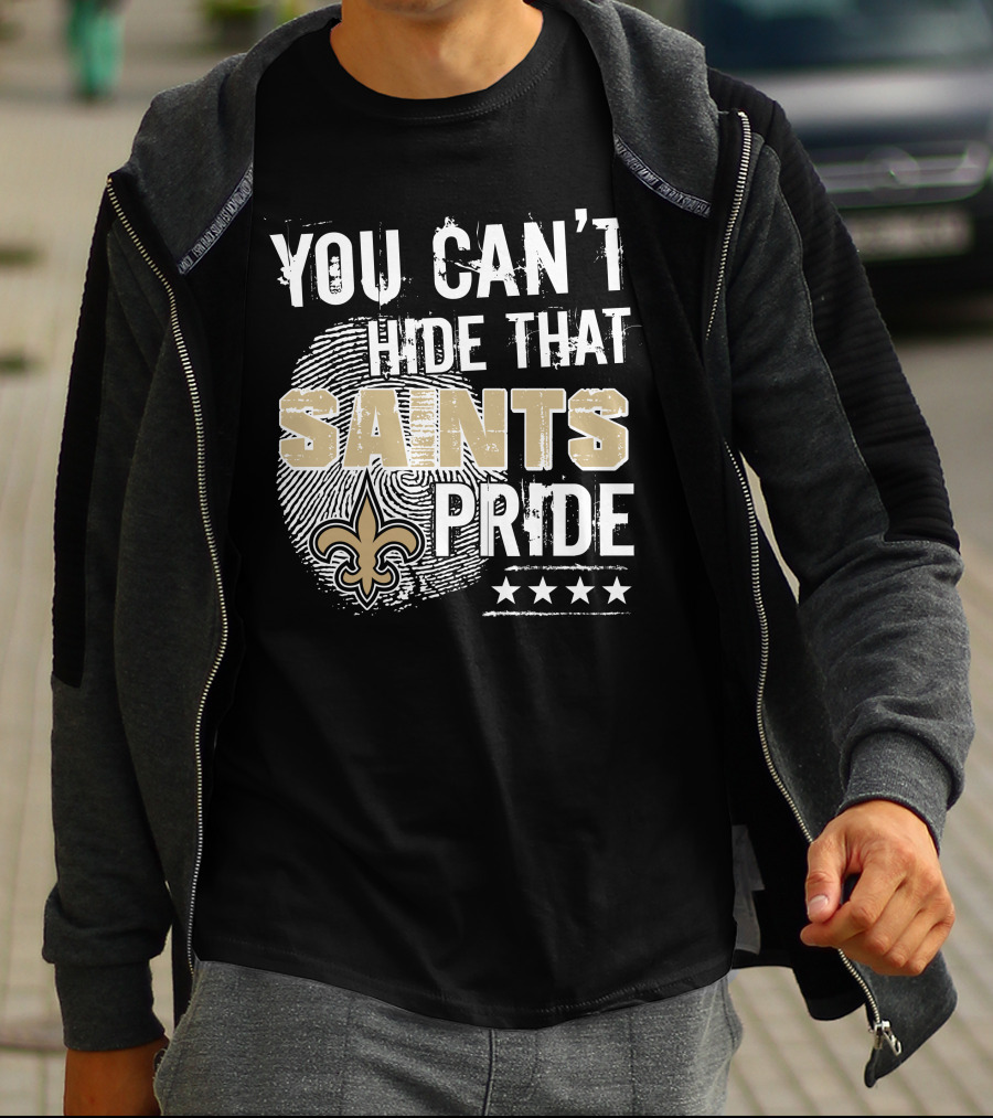 You Can't Hide That Saints Pride With New Orleans Saints Symbol And Stars T-Shirt