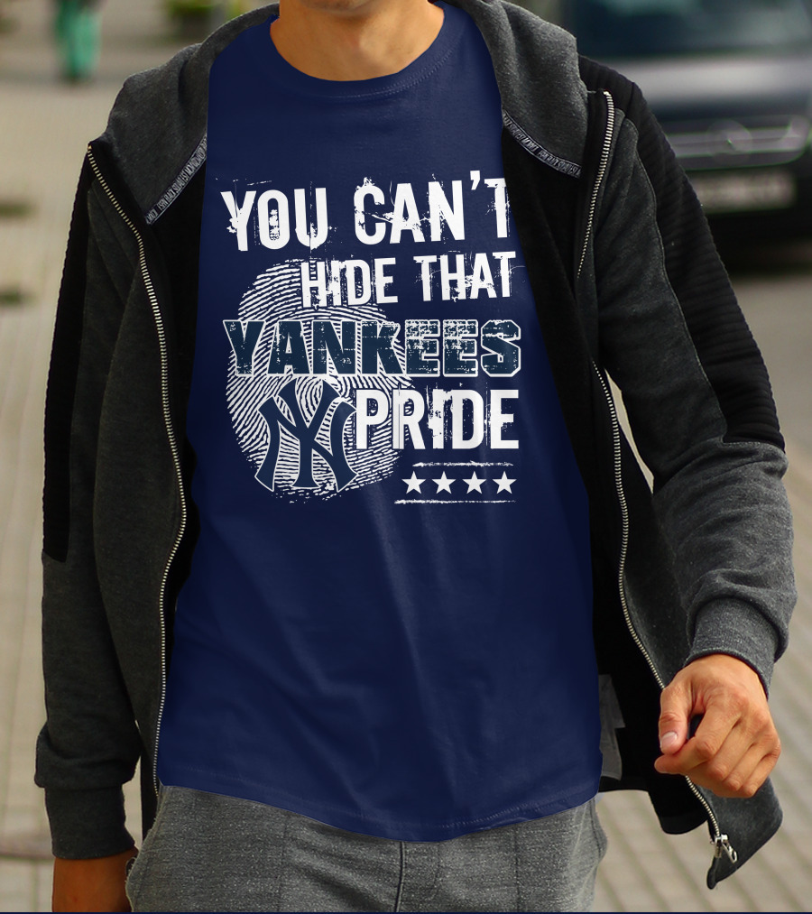You Can't Hide That Yankees Pride New York Yankees Logo With Stars T-Shirt