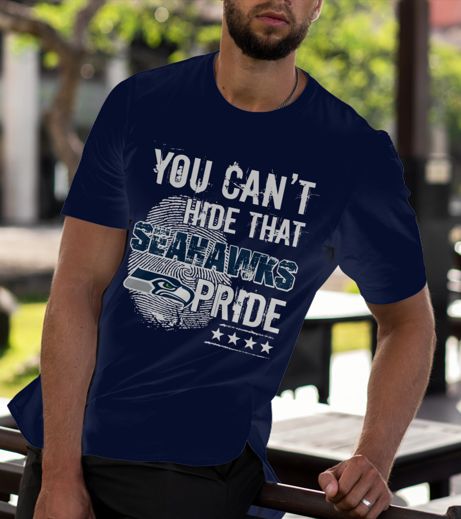 You Can't Hide That Seahawks Pride Seahawks Logo And Stars T-Shirt