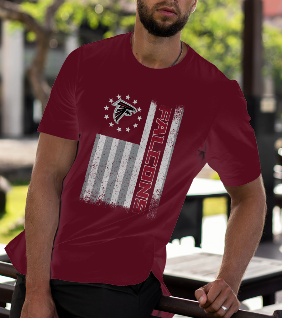 Atlanta Falcons American Flag Stars And Stripes T-Shirt