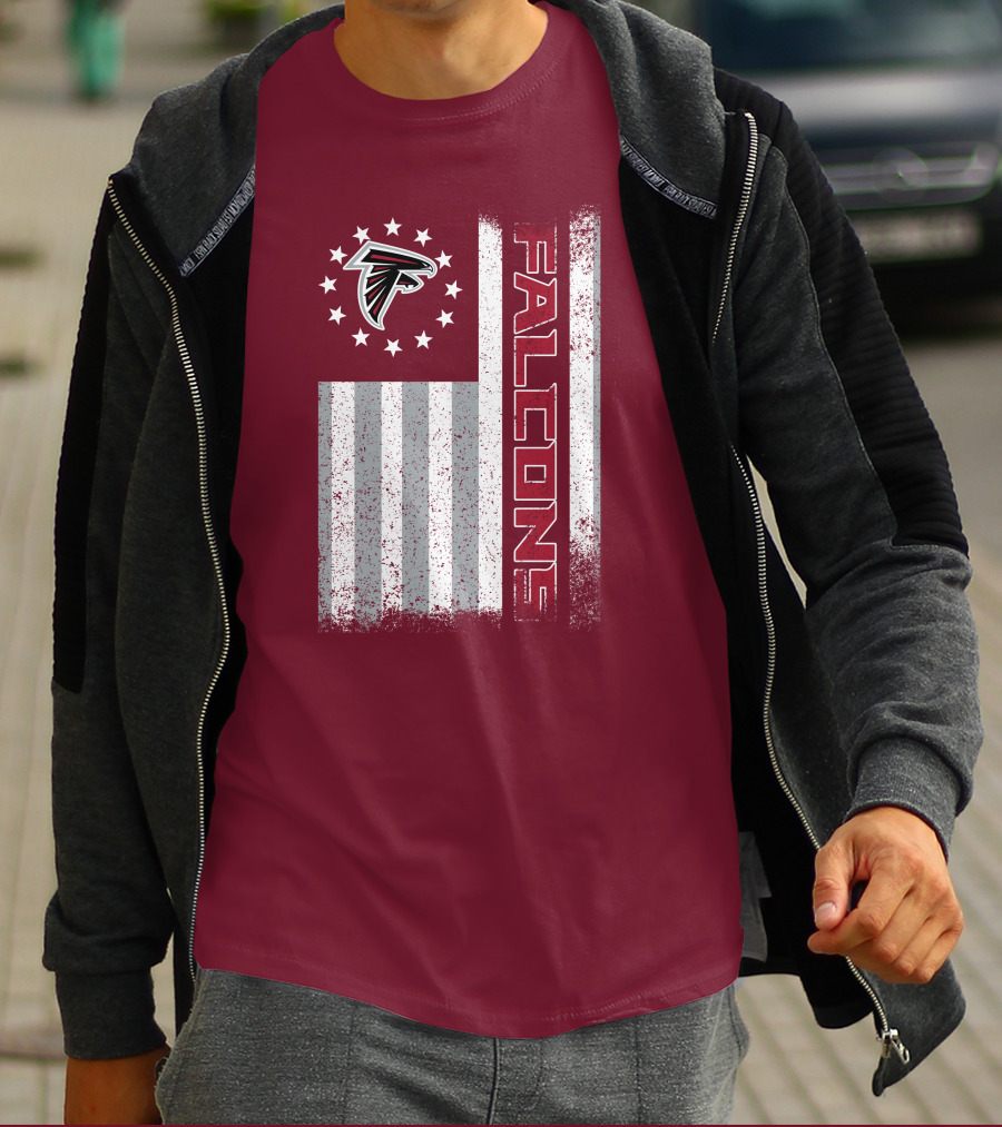 Atlanta Falcons American Flag Stars And Stripes T-Shirt