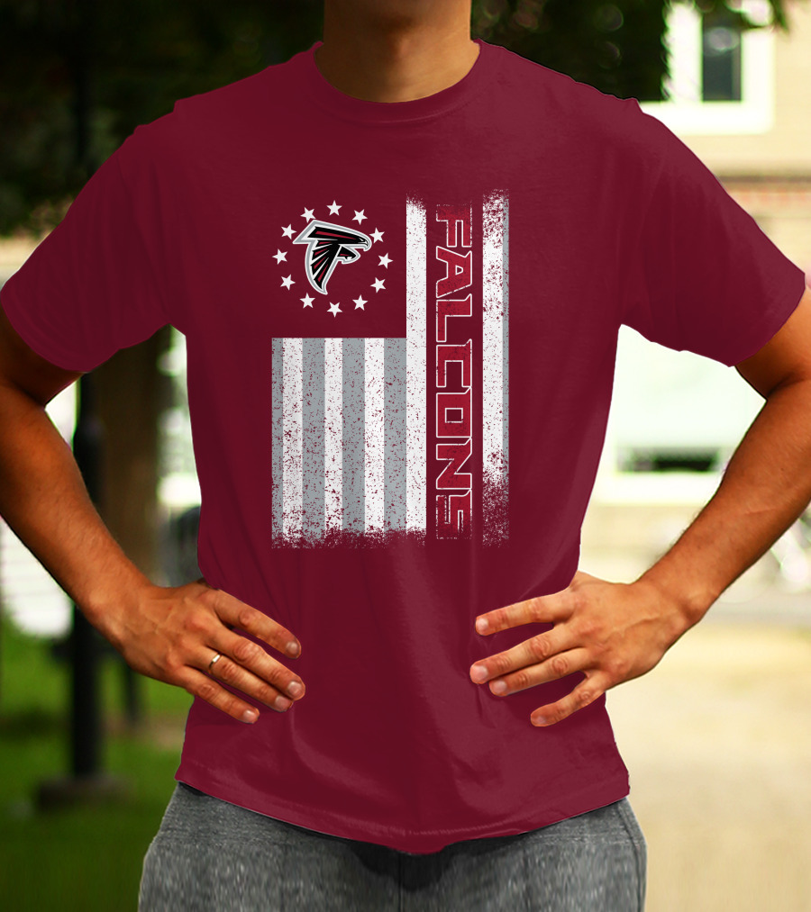 Atlanta Falcons American Flag Stars And Stripes T-Shirt