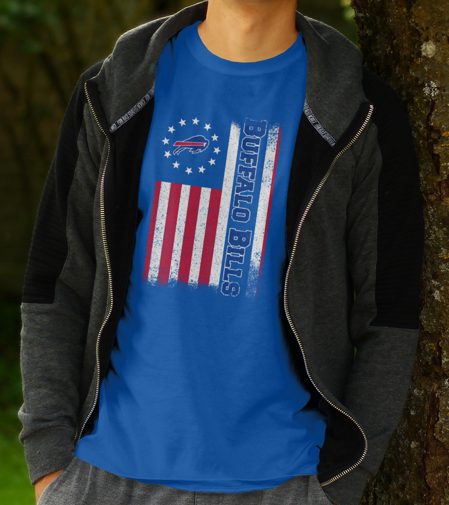 Buffalo Bills American Flag Stars And Stripes T-Shirt