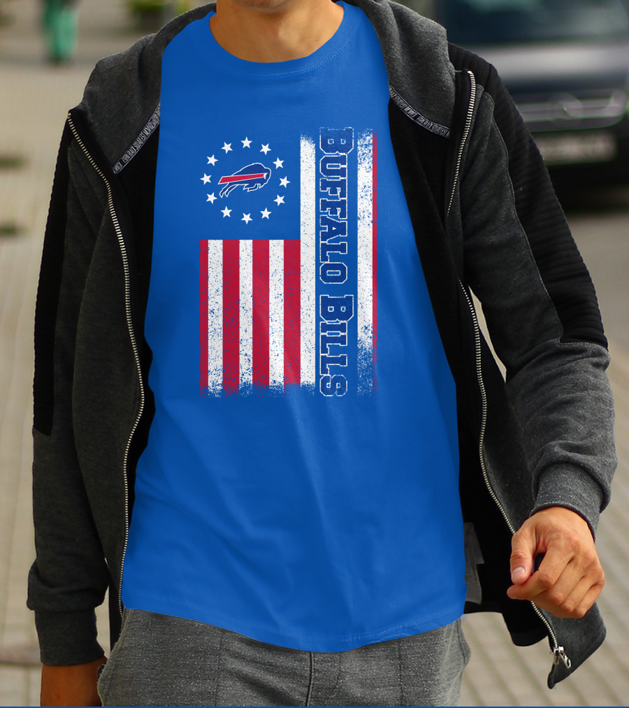 Buffalo Bills American Flag Stars And Stripes T-Shirt