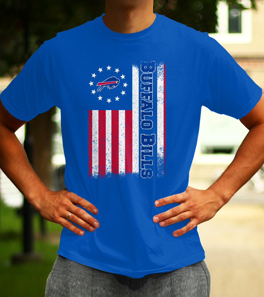 Buffalo Bills American Flag Stars And Stripes T-Shirt