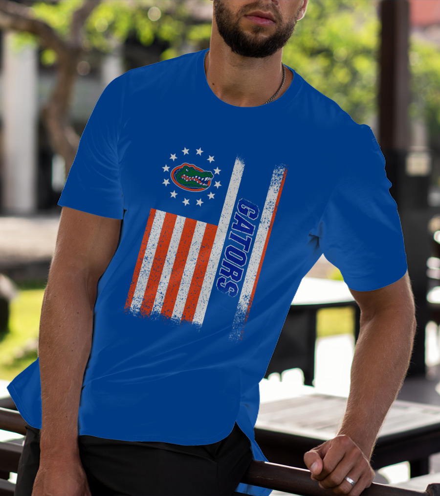 Florida Gators American Flag Stars And Stripes Gators T-Shirt