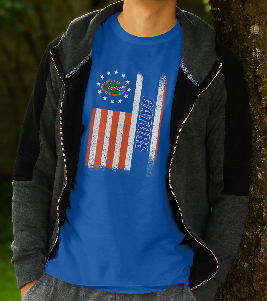 Florida Gators American Flag Stars And Stripes Gators T-Shirt