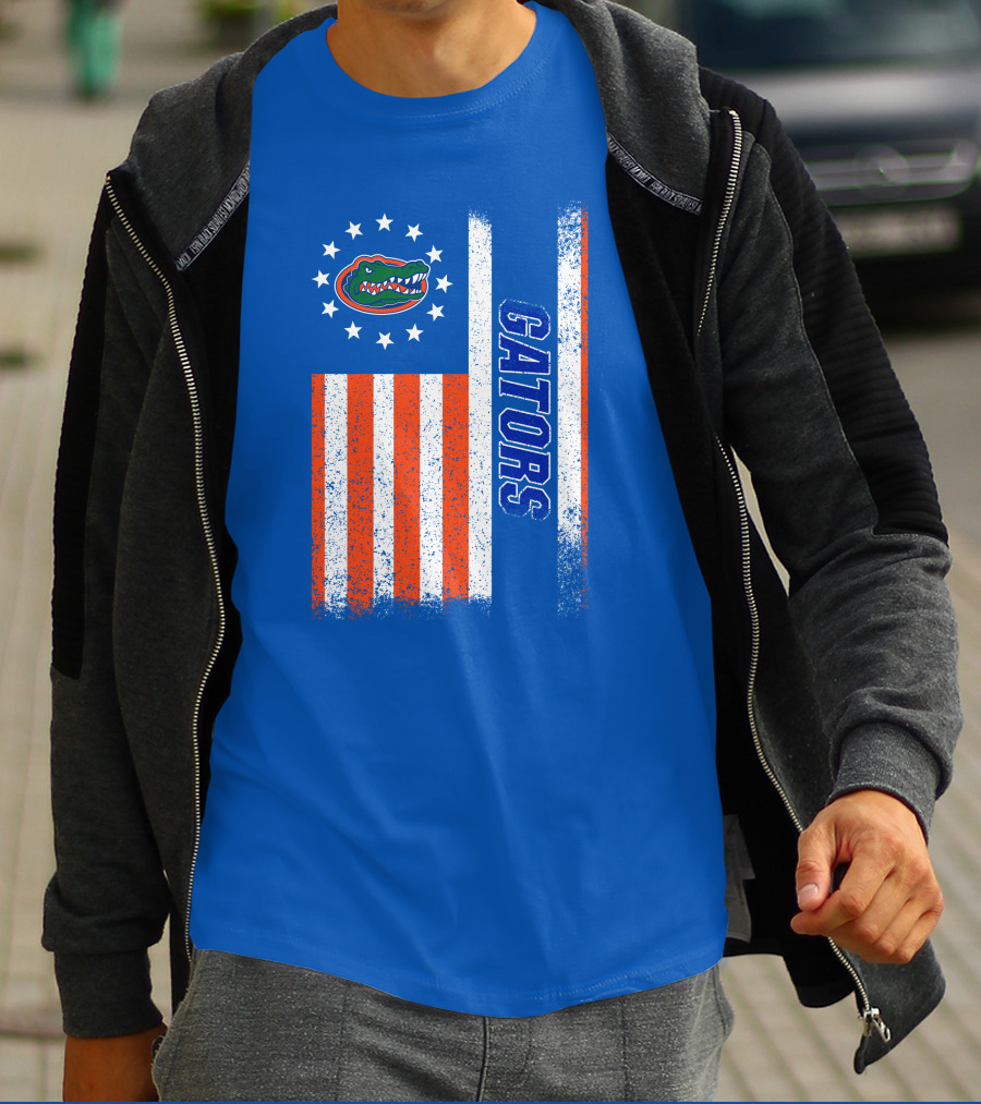 Florida Gators American Flag Stars And Stripes Gators T-Shirt