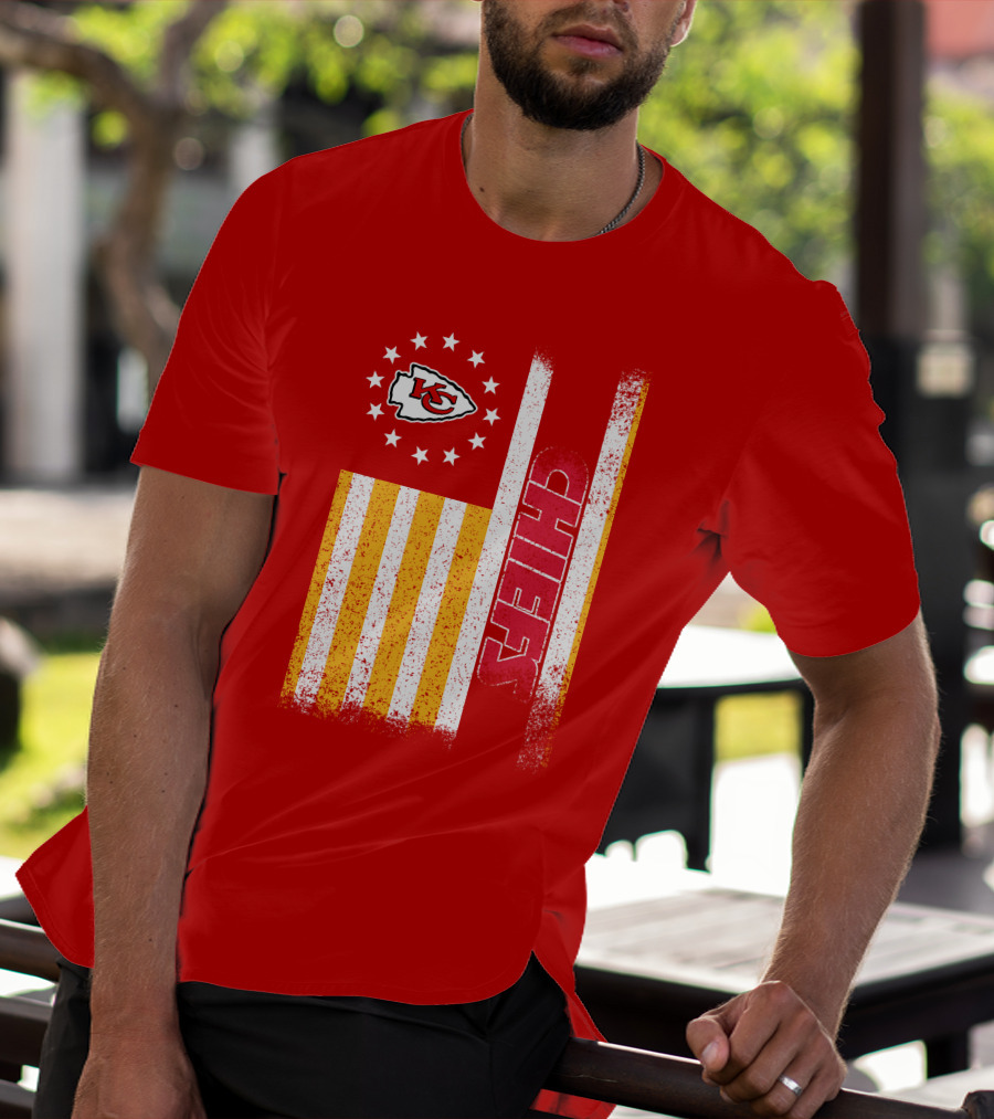 Kansas City Chiefs American Flag Stripes Stars T-Shirt