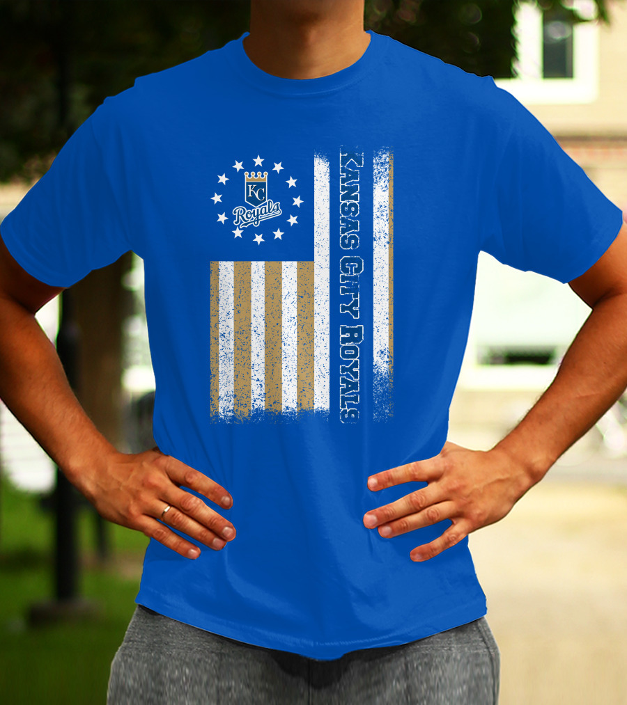 Kansas City Royals American Flag Distressed T-Shirt