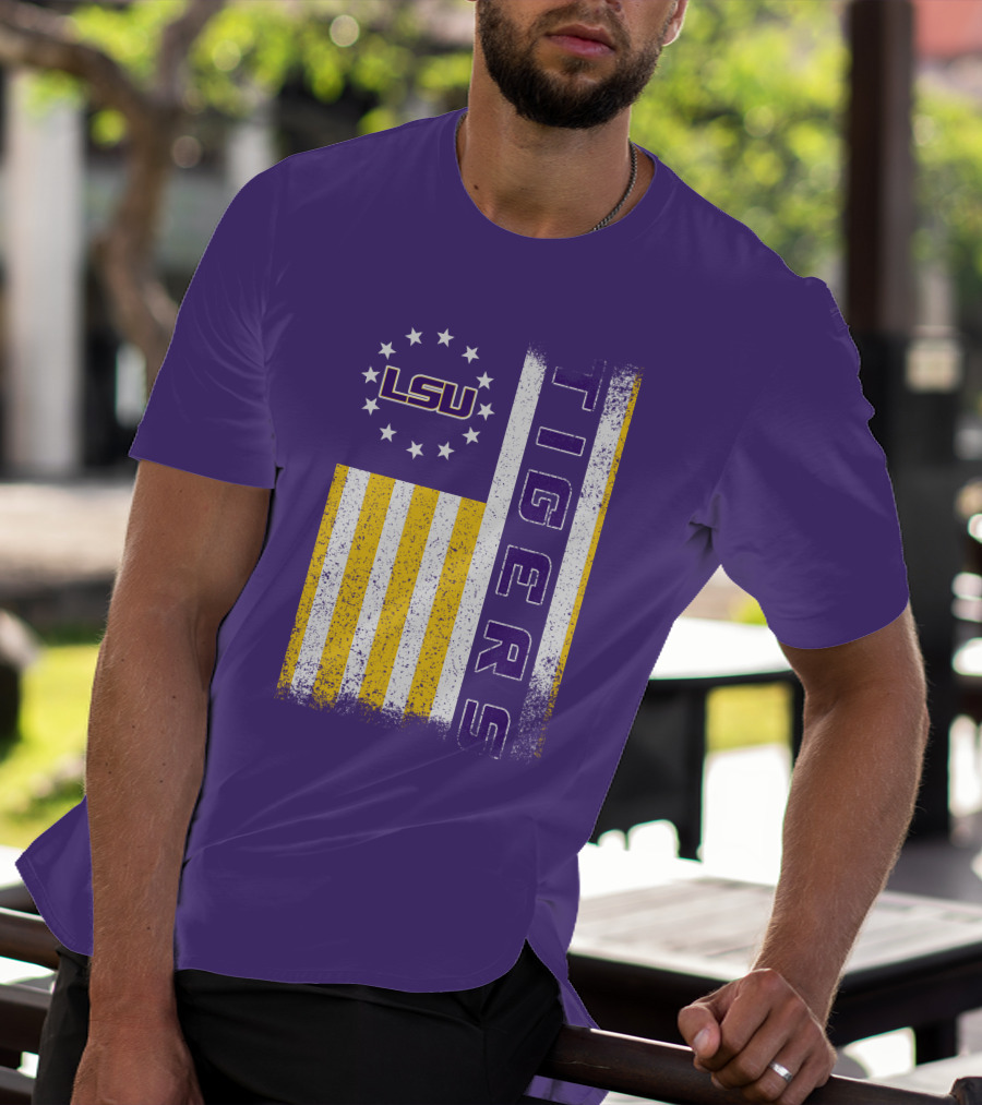 Lsu Tigers Stars And Stripes T-Shirt
