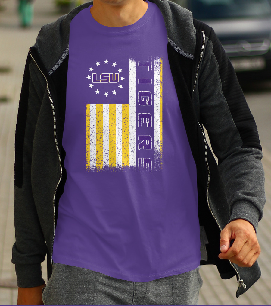 Lsu Tigers Stars And Stripes T-Shirt