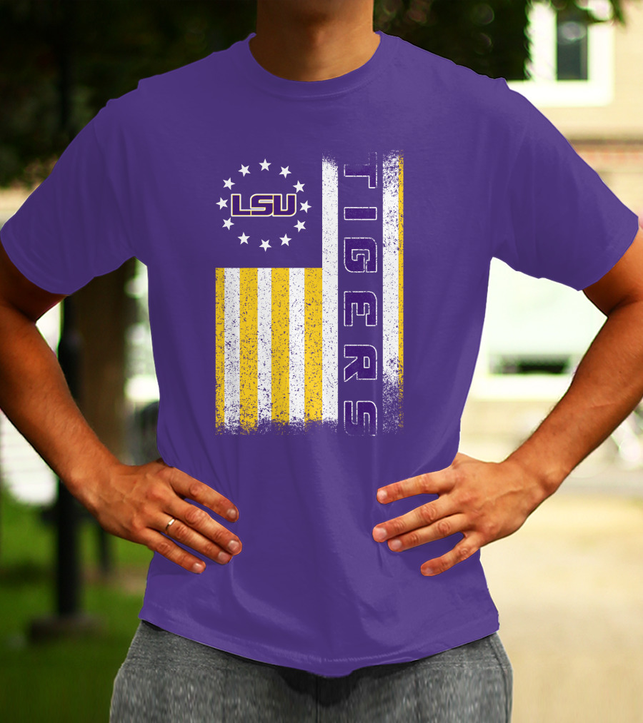 Lsu Tigers Stars And Stripes T-Shirt