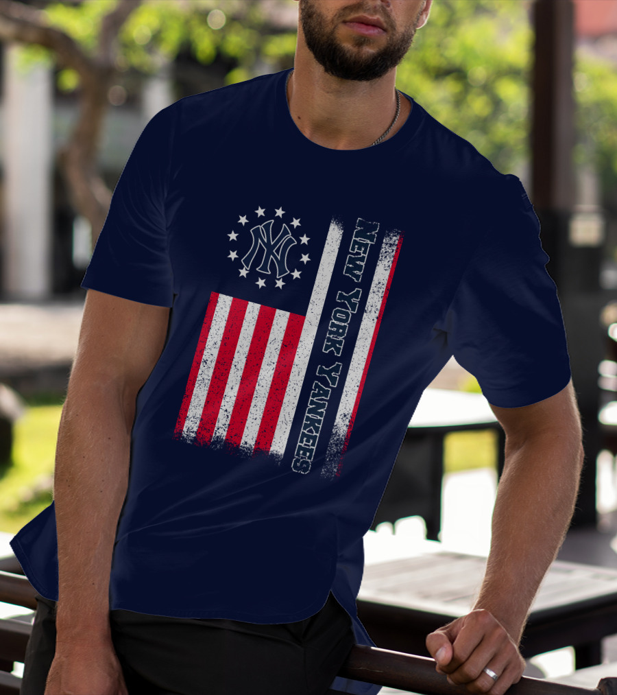 New York Yankees American Flag Stars And Stripes T-Shirt