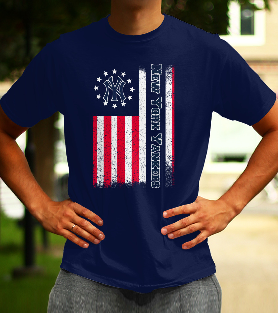 New York Yankees American Flag Stars And Stripes T-Shirt
