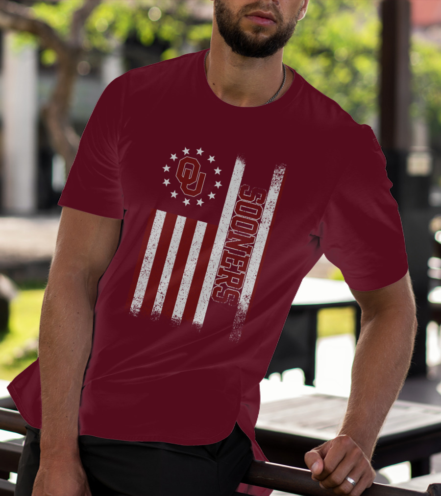 Oklahoma Sooners Ou Stars And Stripes Flag T-Shirt