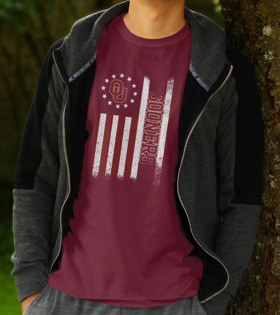 Oklahoma Sooners Ou Stars And Stripes Flag T-Shirt