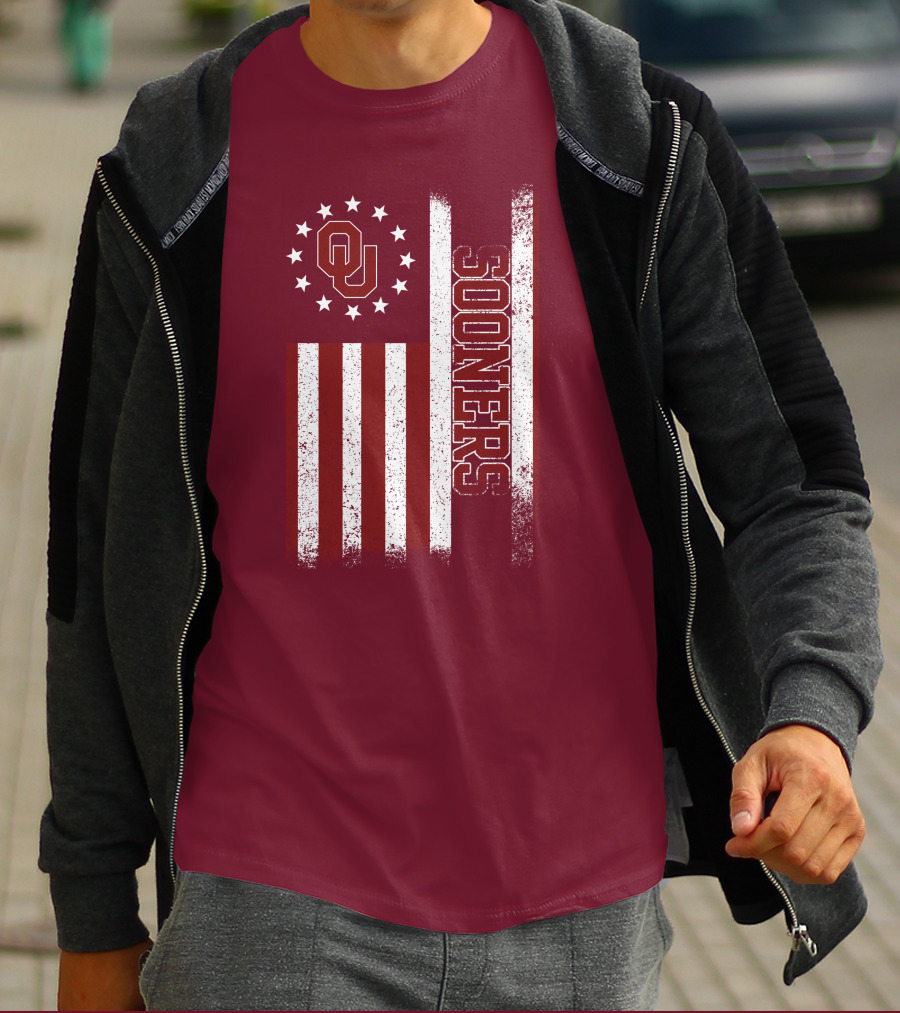 Oklahoma Sooners Ou Stars And Stripes Flag T-Shirt