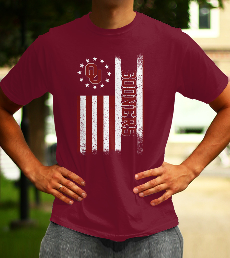 Oklahoma Sooners Ou Stars And Stripes Flag T-Shirt