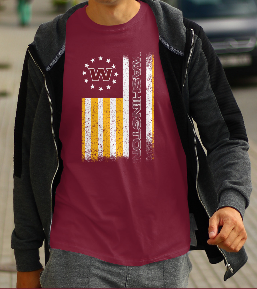Washington W Stars Stripes American Flag T-Shirt