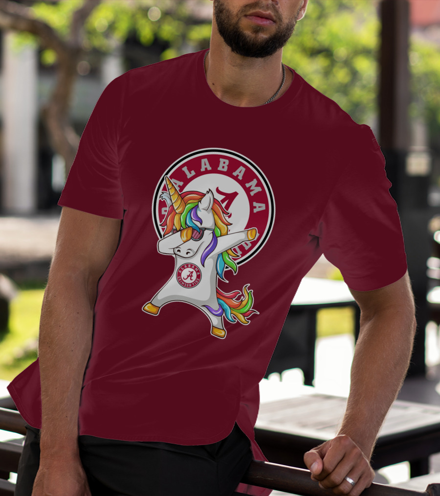 Alabama Crimson Tide Dabbing Unicorn T-Shirt