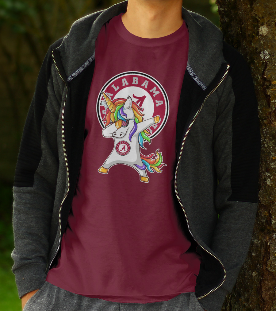 Alabama Crimson Tide Dabbing Unicorn T-Shirt