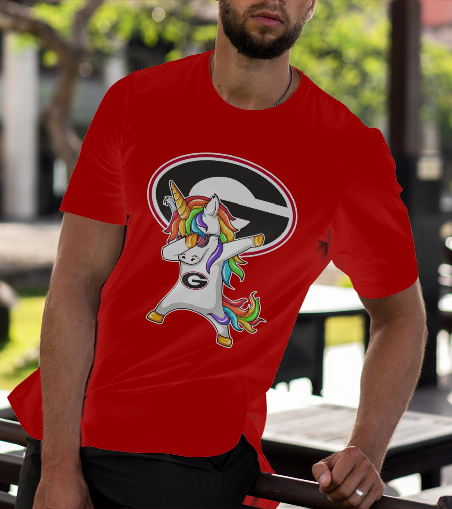 Georgia Bulldogs Dabbing Unicorn T-Shirt