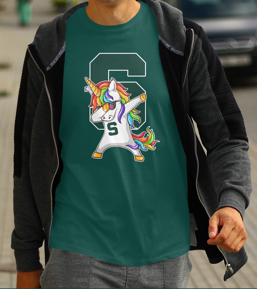 Michigan State Spartans Unicorn Dabbing S T-Shirt