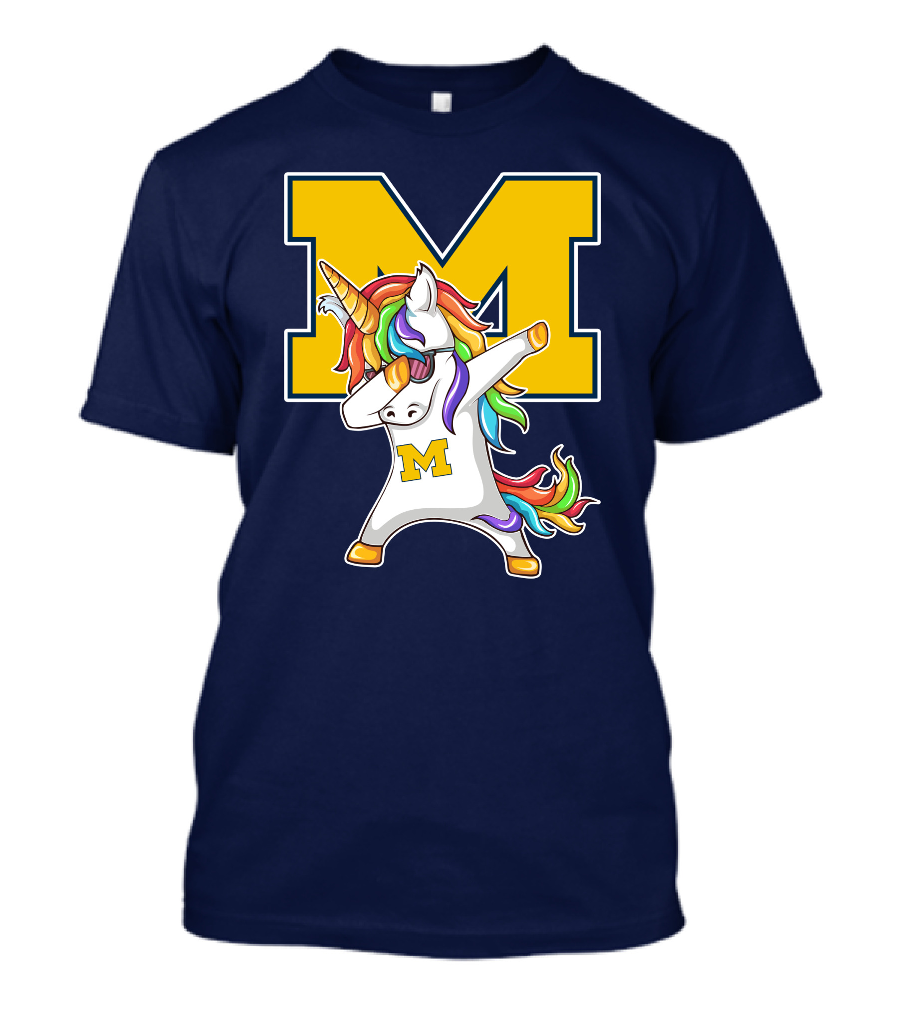 Michigan Wolverines Unicorn Dabbing M T-Shirt