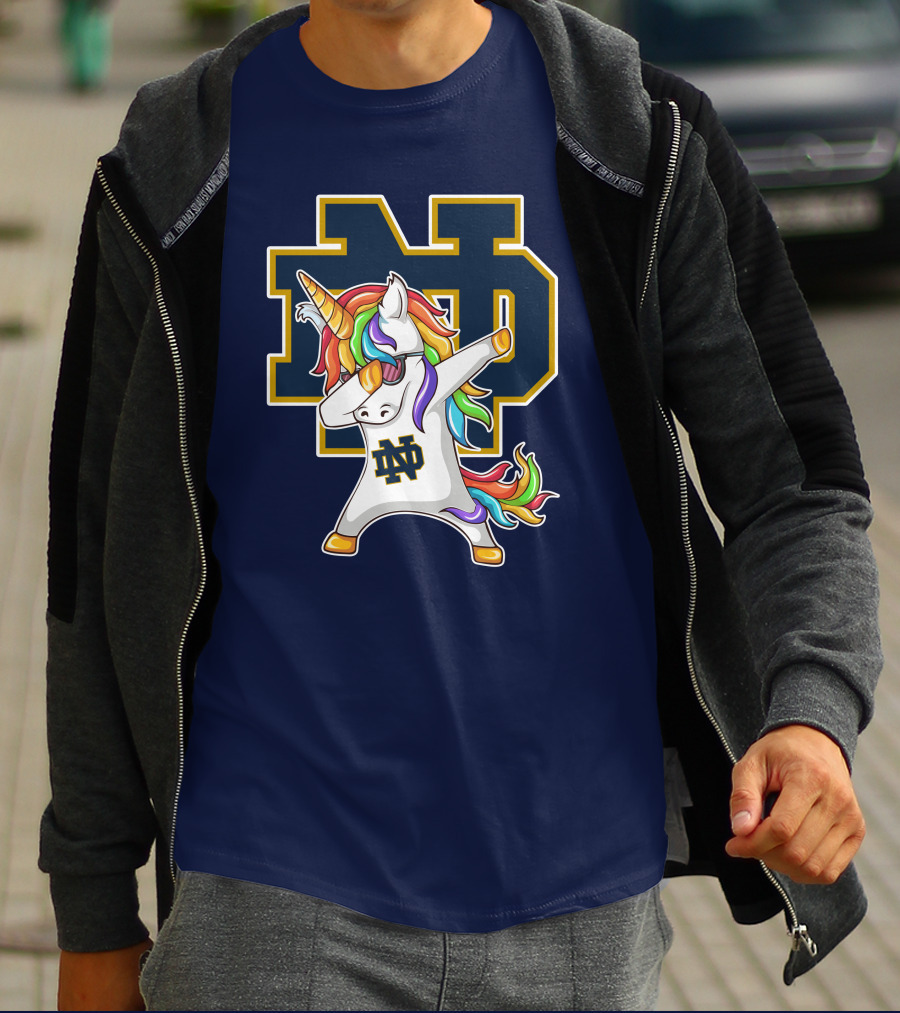 Notre Dame Fighting Irish Dab Unicorn ND T-Shirt