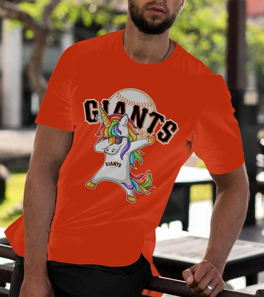 San Francisco Giants Unicorn Dabbing Baseball T-Shirt