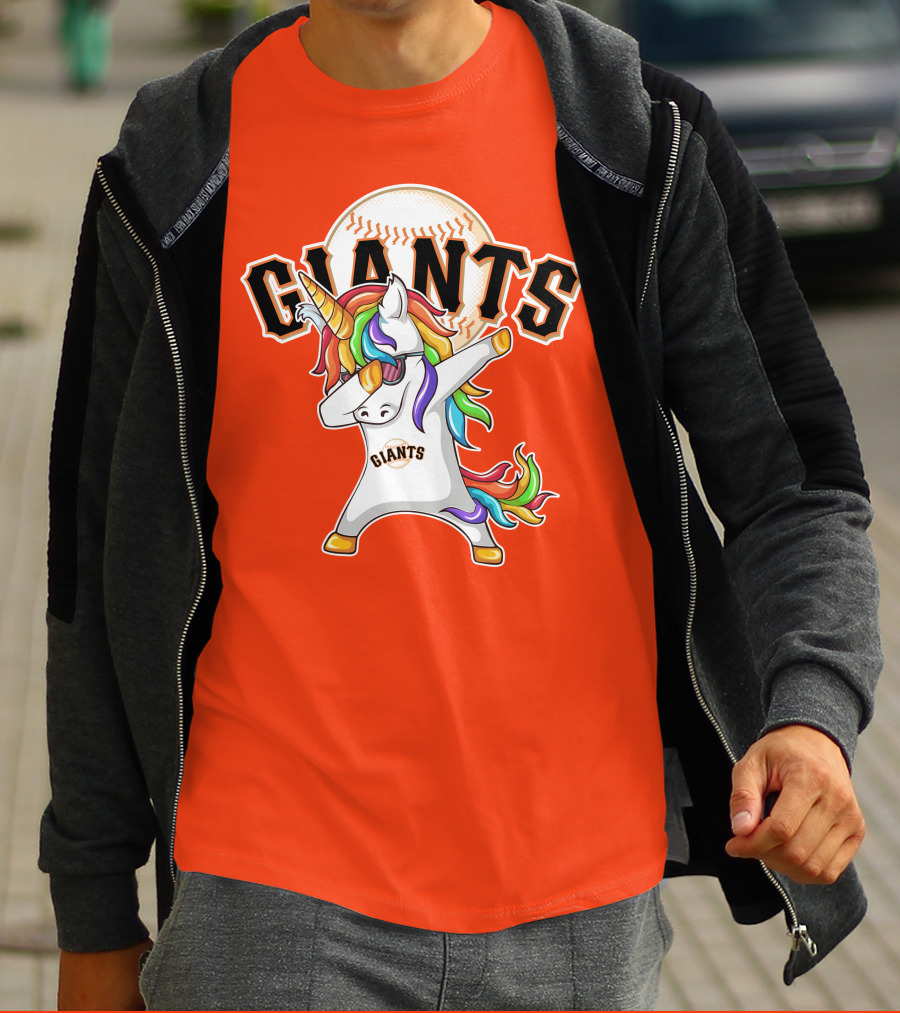 San Francisco Giants Unicorn Dabbing Baseball T-Shirt