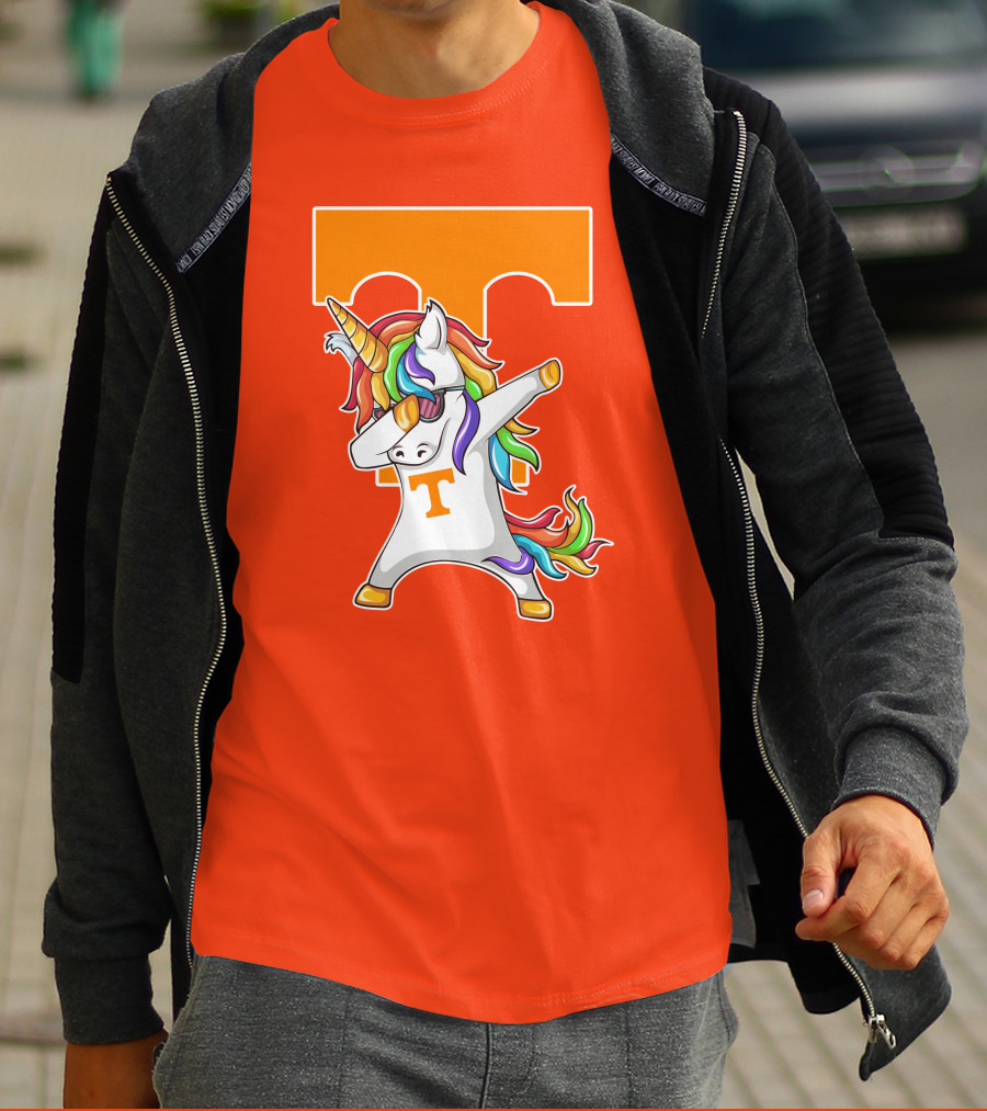 Tennessee Volunteers Dabbing Unicorn With Iconic Orange T T-Shirt