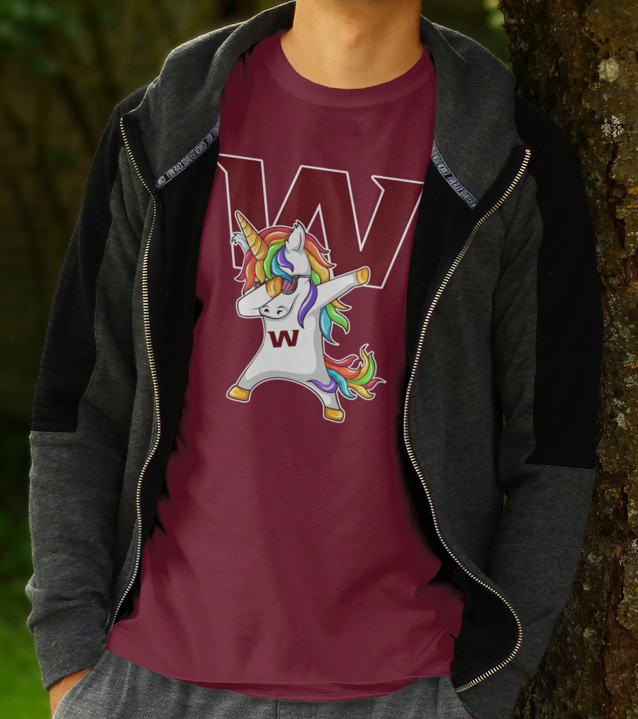 Washington Football Team Unicorn Dabbing W T-Shirt